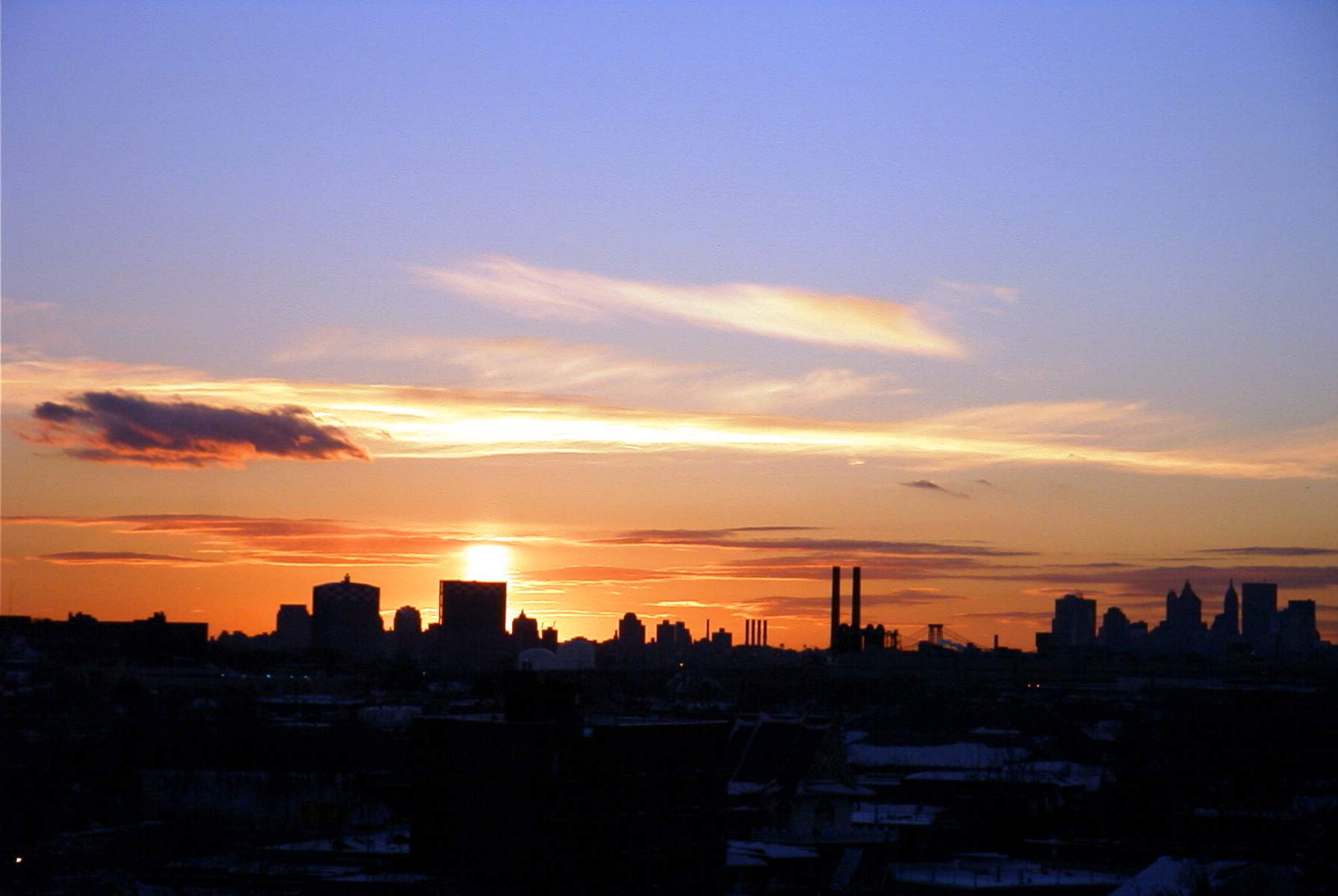 Brooklyn horizon sunset