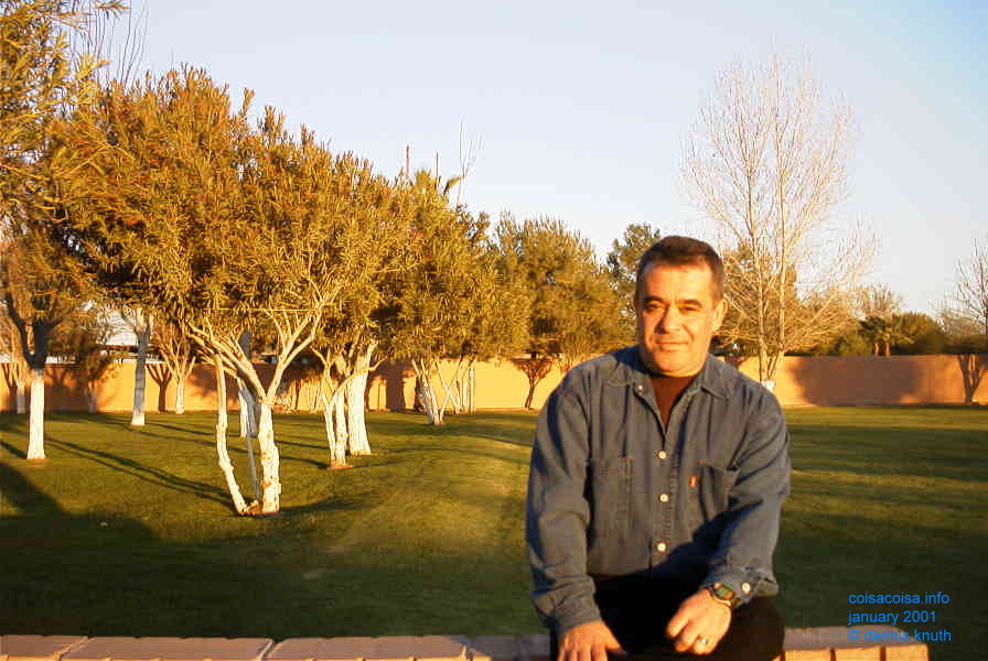 Helton smiles at sunset