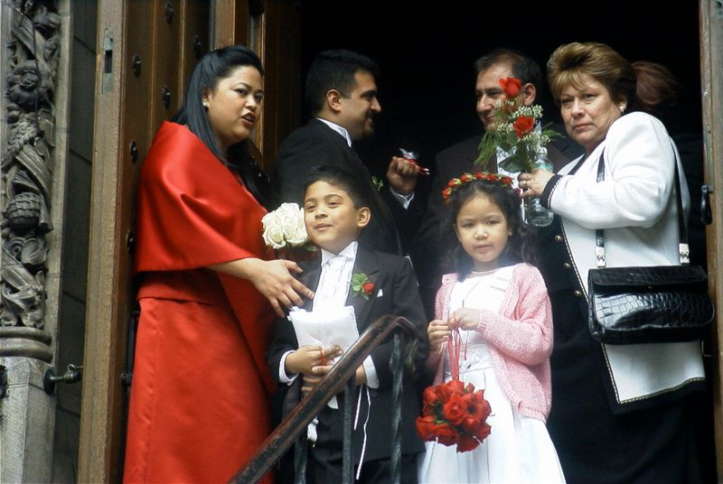 Ring barrer and flower girl