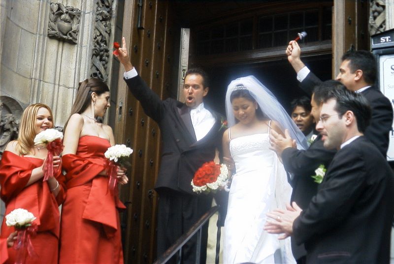 Robert and Priscilla Exult getting Married