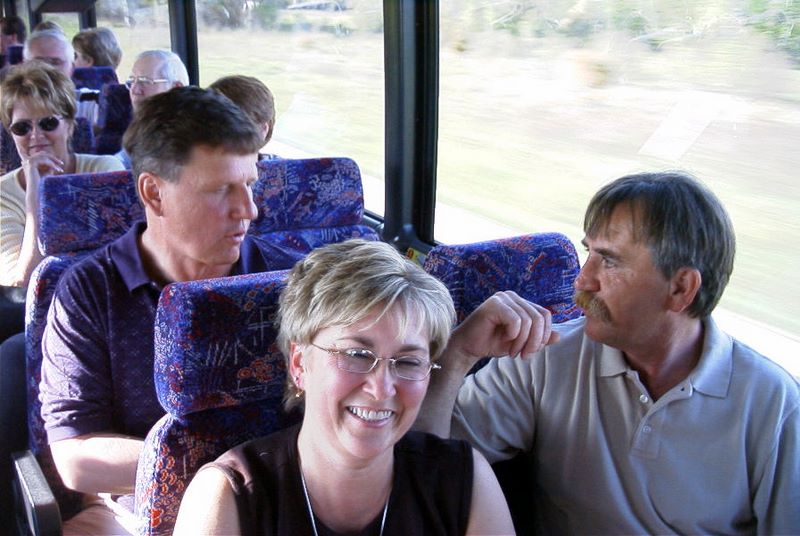 Tom enjoys the ride too