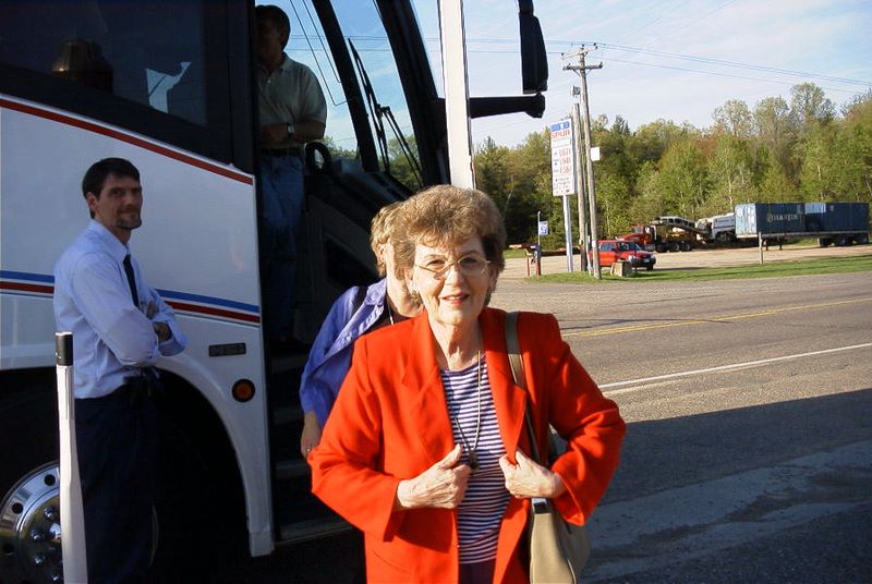 Peggy's mom smiles about the trip