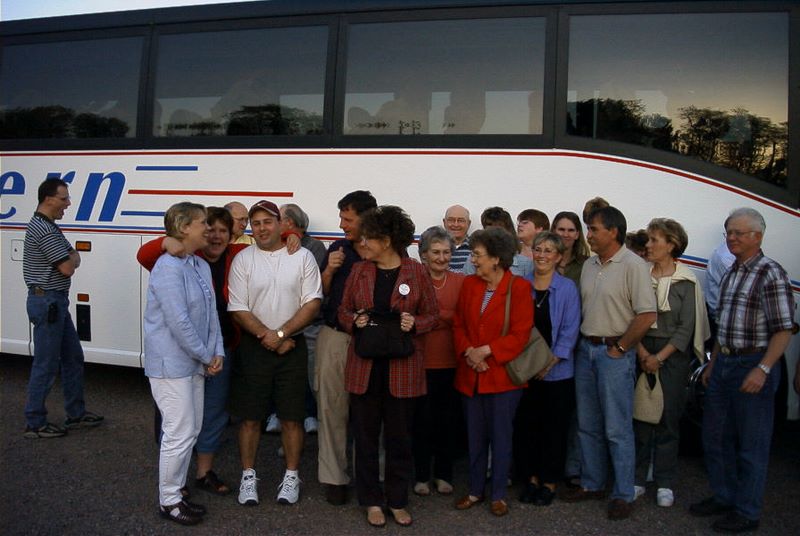 The group exiting the bus part 1
