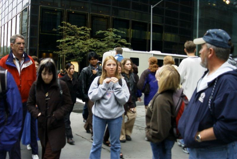 Tourist crowds at the World Trade Centers