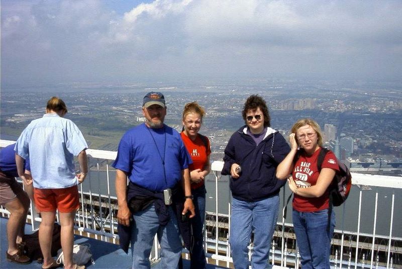 Memorial Day 2001 at the top of the Trade Centers