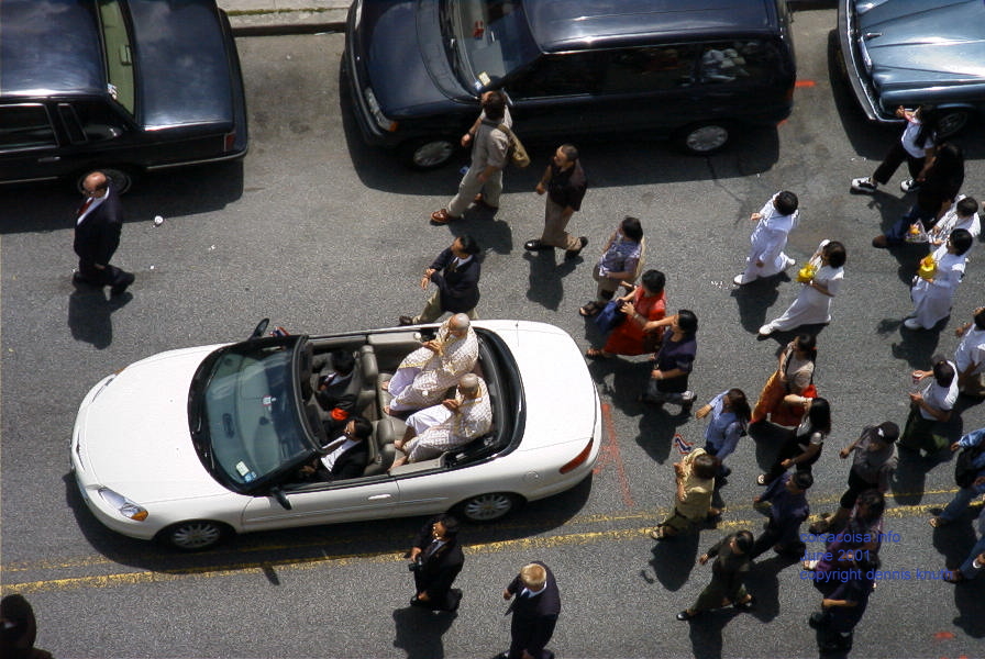 Buddhist monks on parade