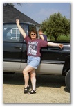 Sherri models for Nathan's truck
