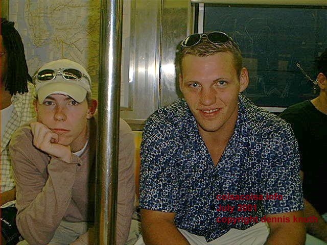 Justin and Matt ride the subway