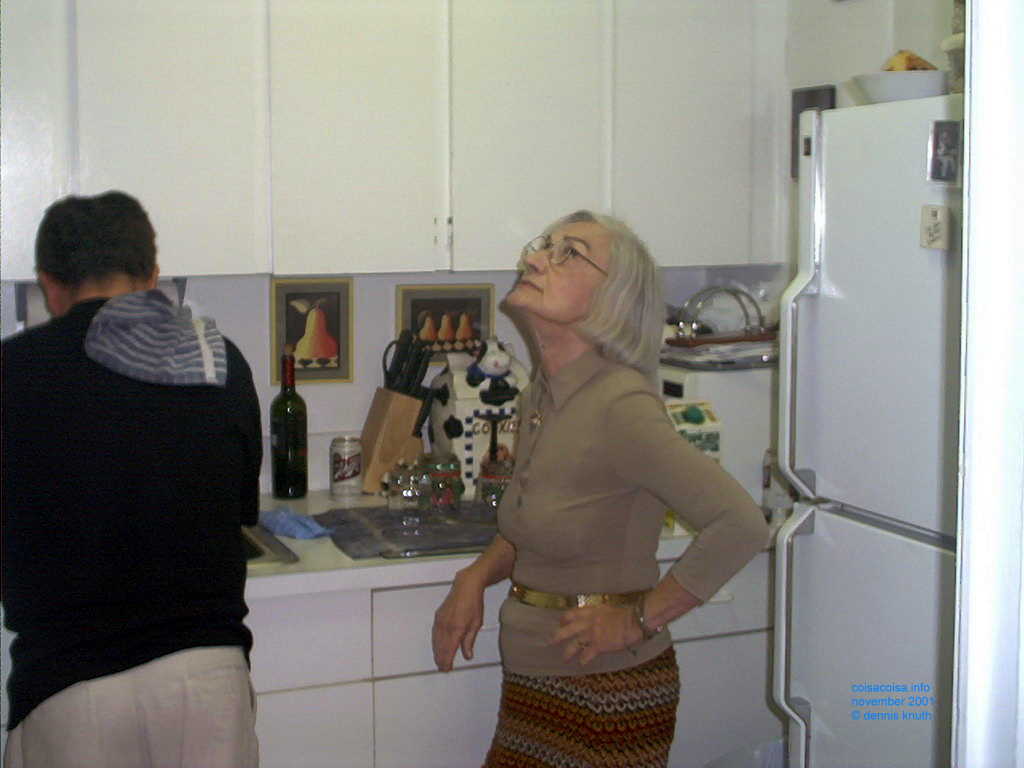 Olga Kakavelas looking up at the ceiling