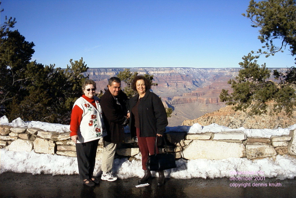 Ruth Helton and Janine at the edge of the Grand Cayon