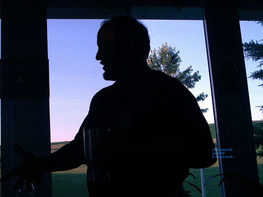 Gary the dairy farmer in Silhouette