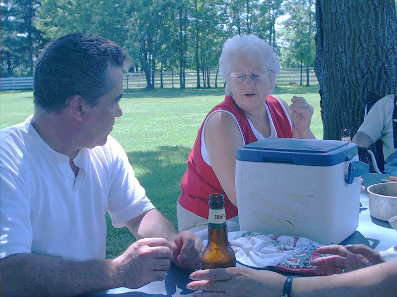 Helton and Ardith at Dad's on the fourth of July 2002