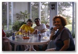 Janine, Sherri and Helton on the porch
