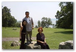 July 2002 Travels in Wisconsin with Janine and Silesia Patricia at Maiden Rock along the Mississippi