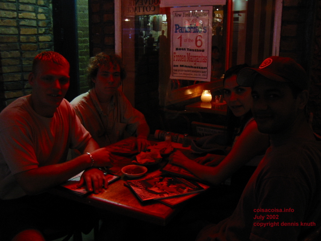 Justin, Matt and Cilesia with a new friend