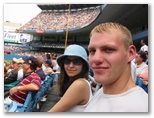 Justin and Silesia at the Yankees Stadium