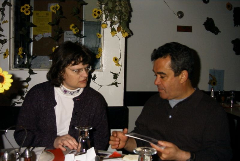 Sherri and Helton share breakfast