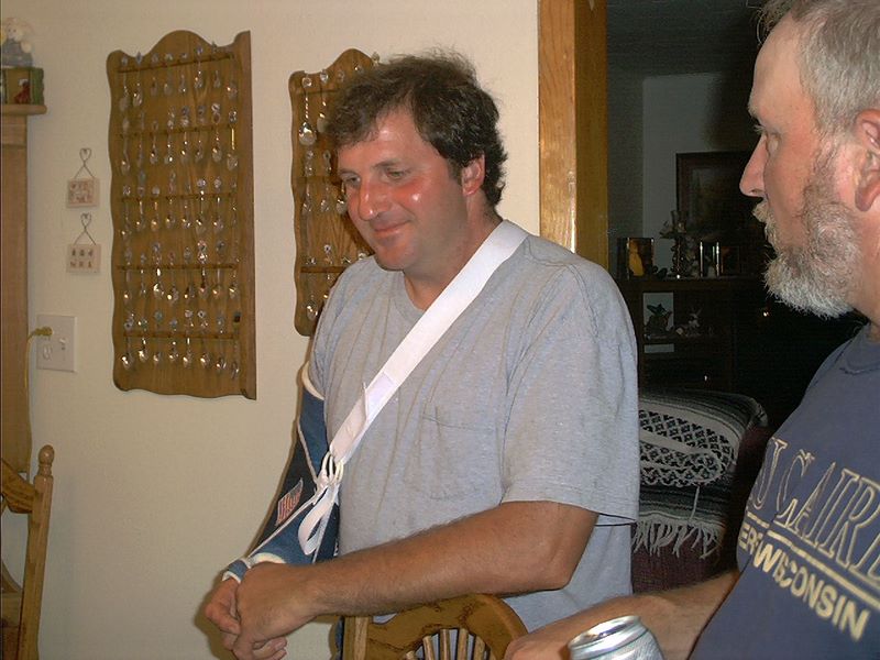 Rod with an injured arm