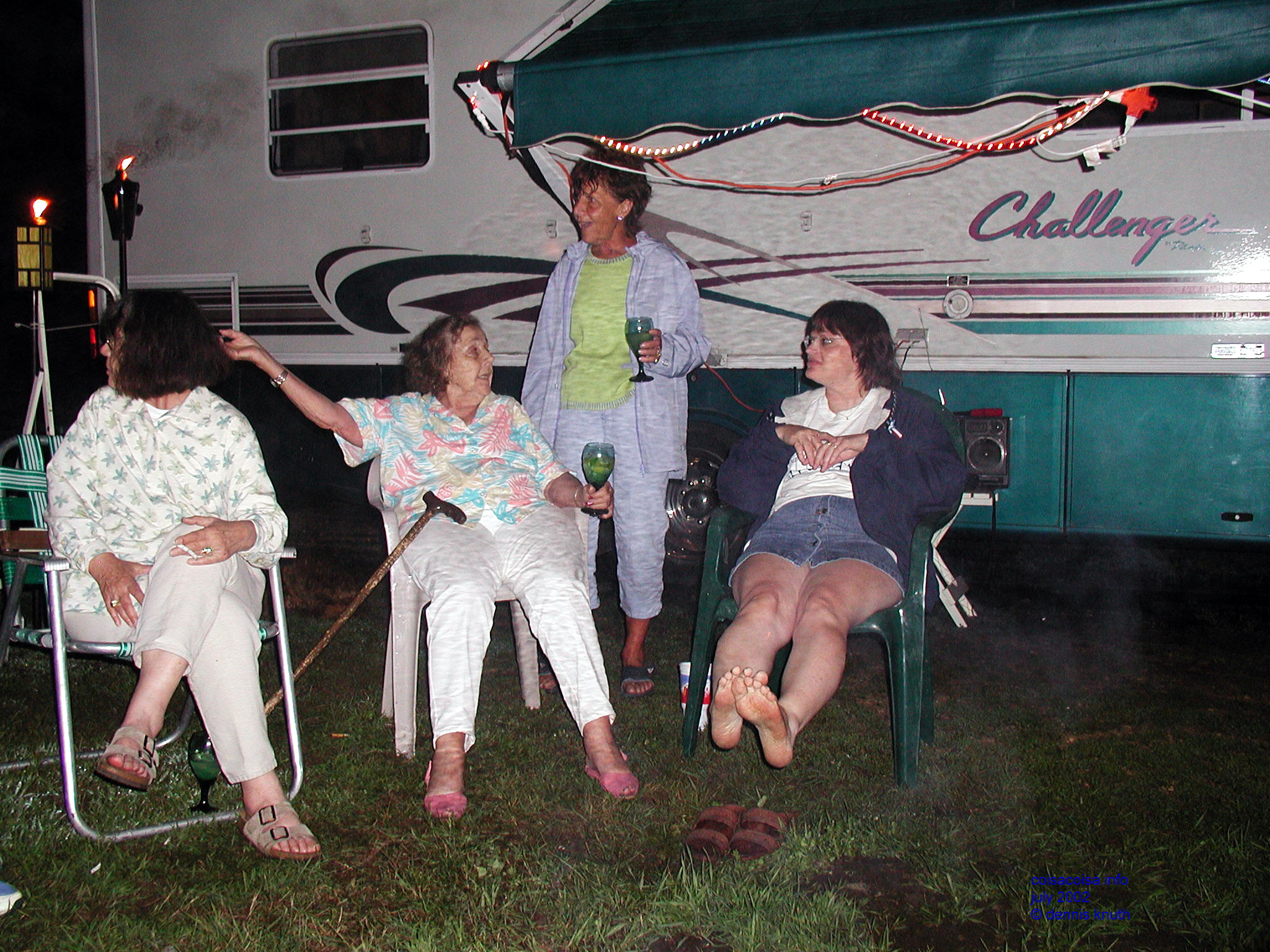 Sisters pointing at Dennis and Silesia