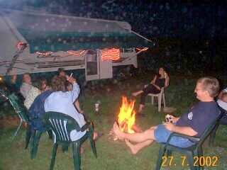 Dennis gets his toes toasted