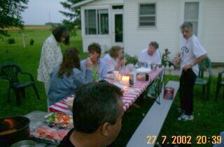 Emogene gets into the table chatting