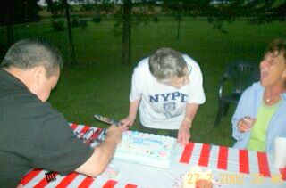 Emogene makes Jeanette laugh