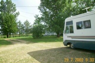 Motor home on the farm