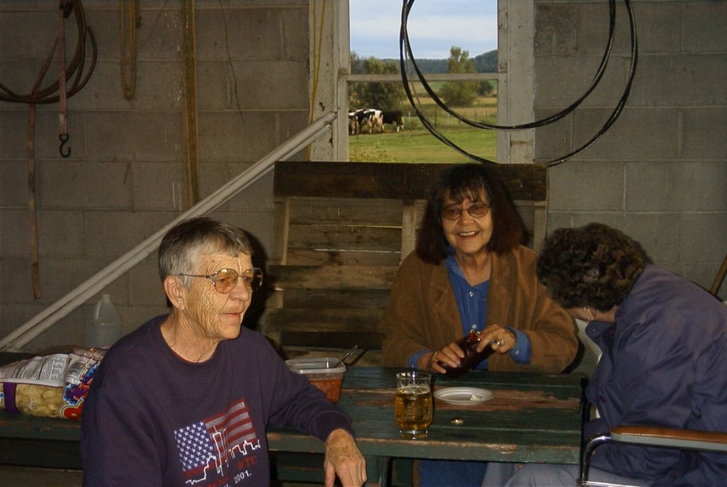 The smiles start with sisters Emogene, Elvera and Norma