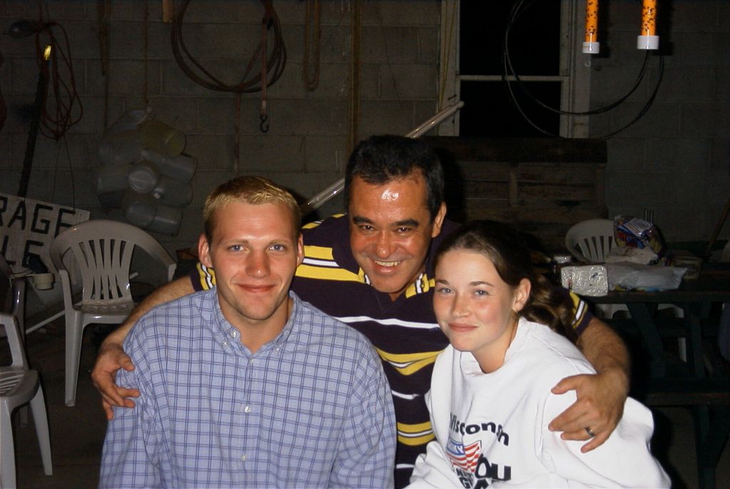 Justin and Julia with Uncle Helton