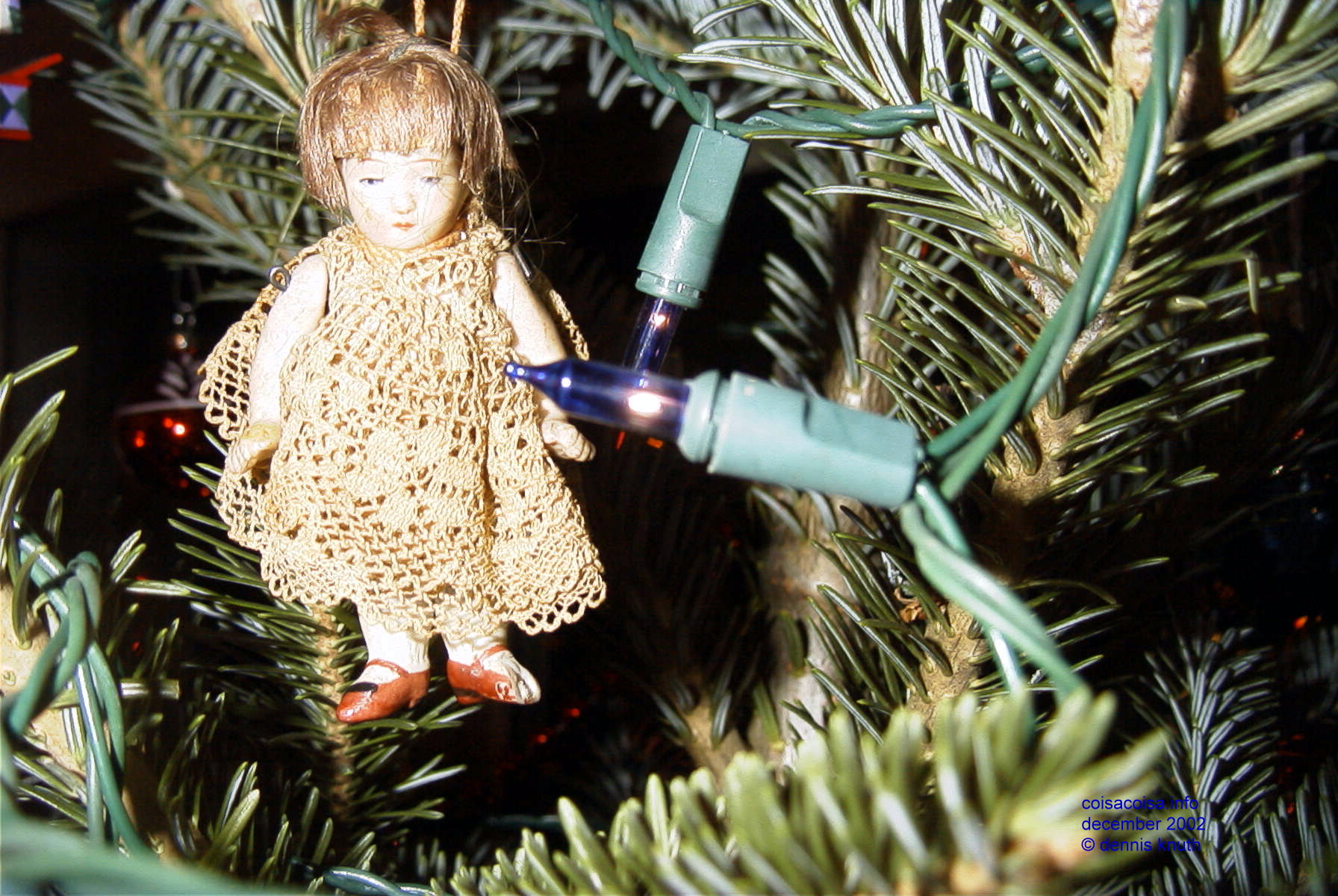 Vintage Porcelain Christmas Ornament 1925 Little Emogene