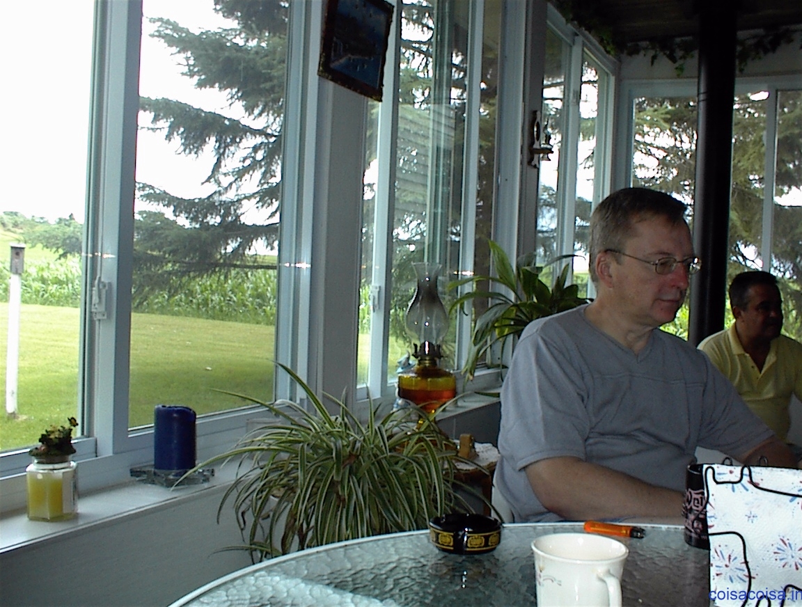 Dennis on the porch of the old farm house