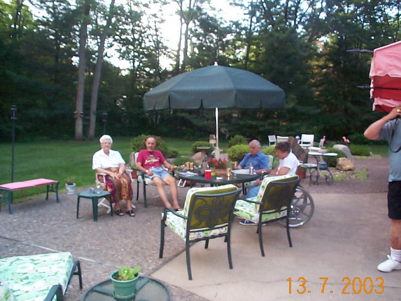 Relaxing on the patio