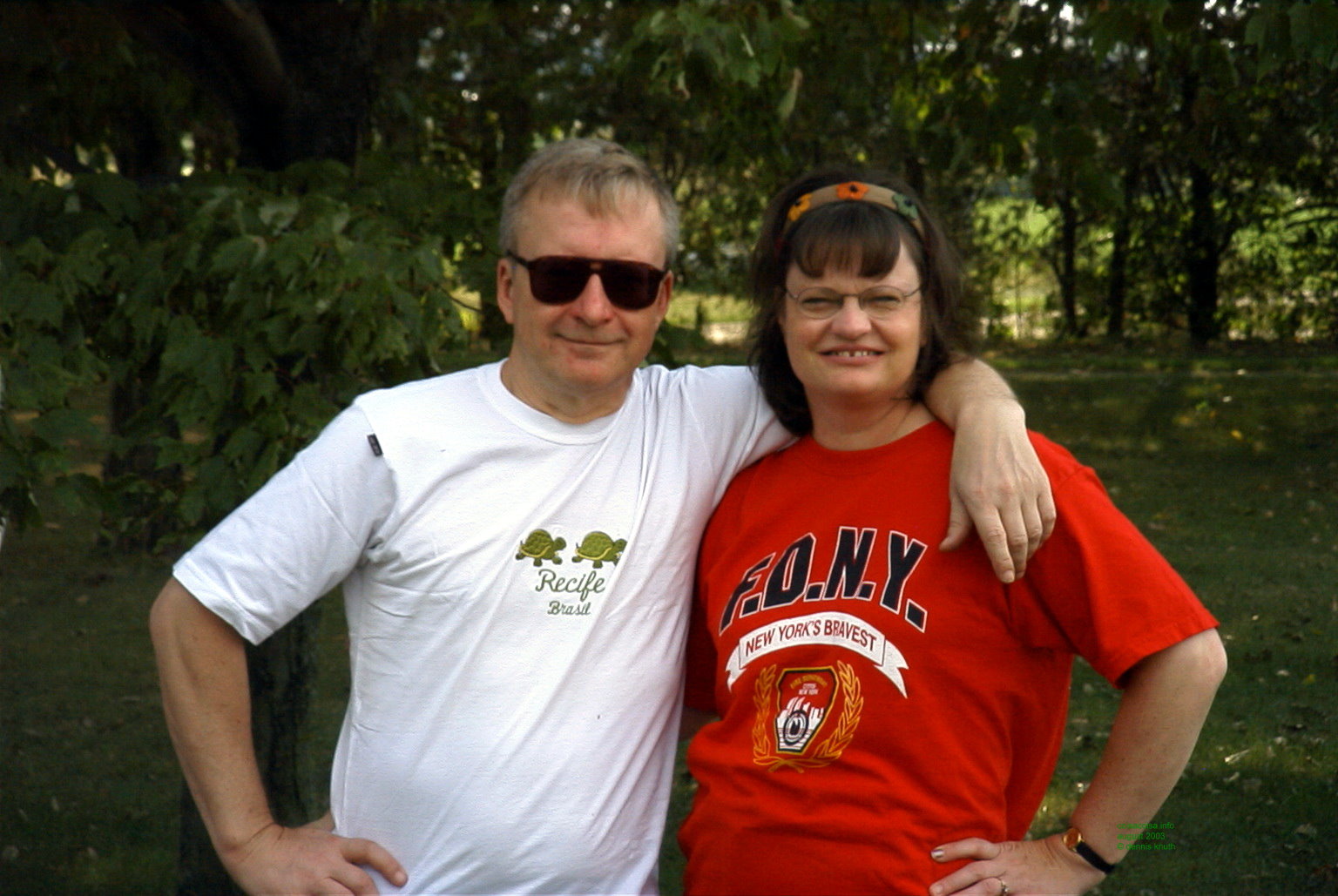 Dennis KNuth and Sherri in the summertime