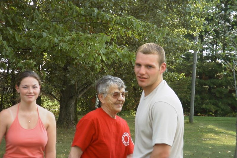 Julia Emogene and Justing grouping for a photo