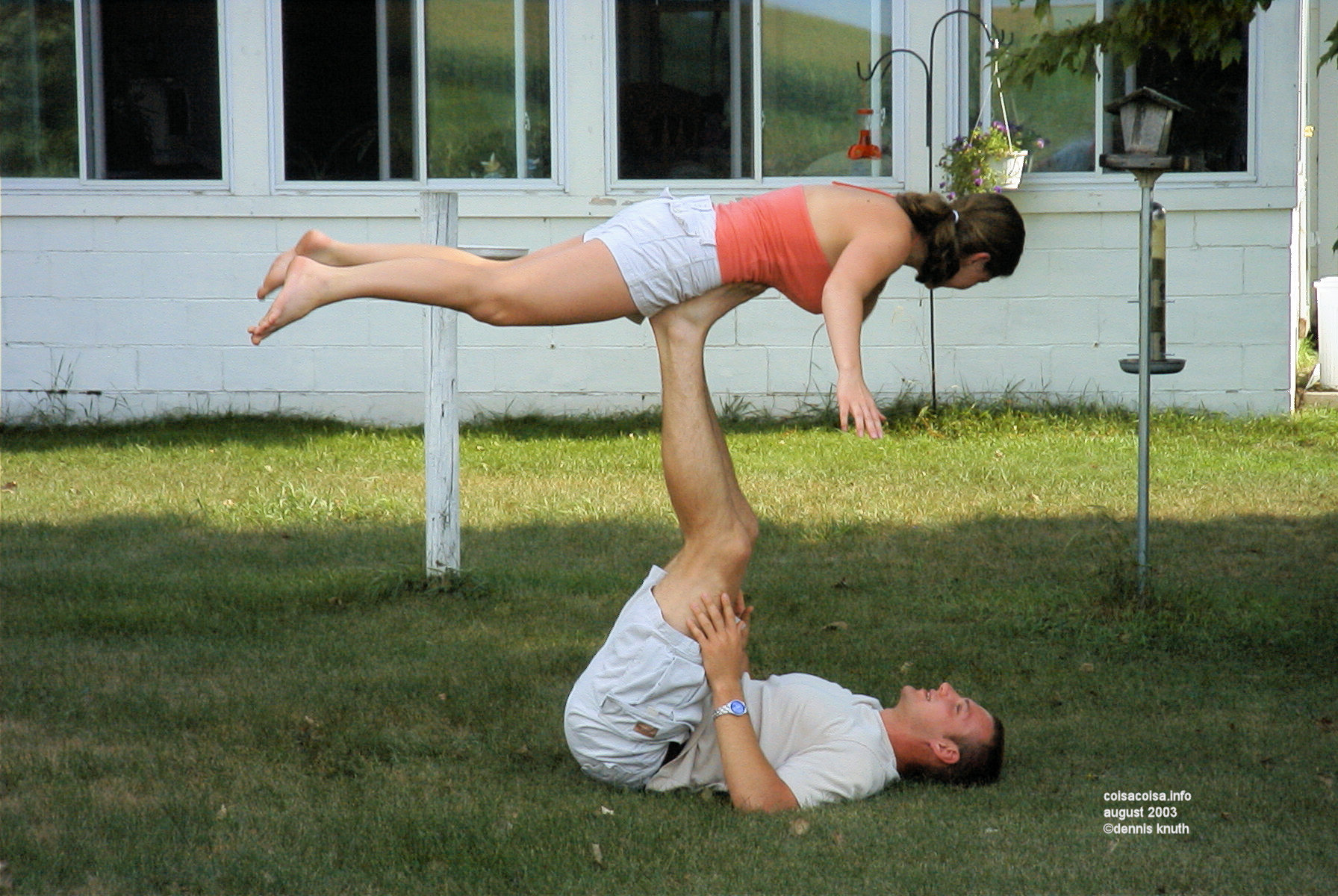 Justin and Julia acrobates in Wisconsin