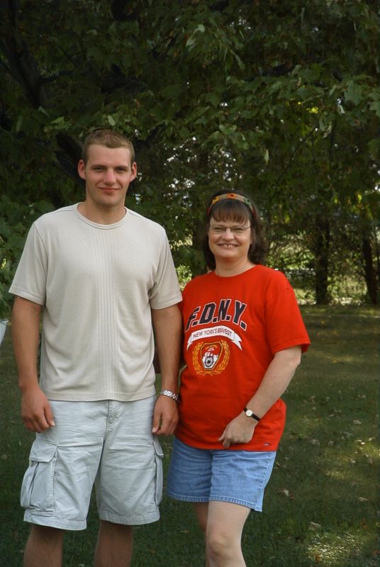 Mother and Son on the farm