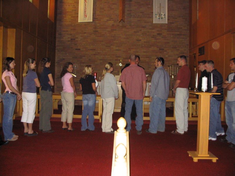 The Wedding Party Rehearse