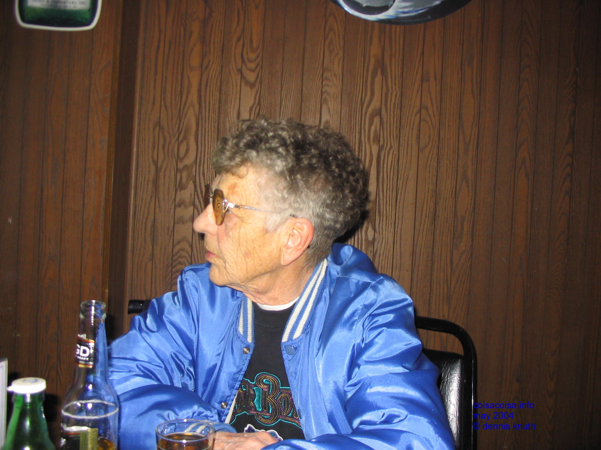 Emogene at the Rehearsal Party. Gimme another beer