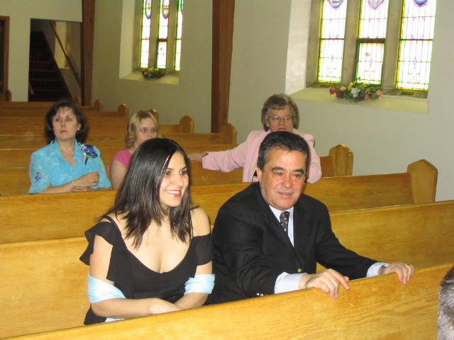 Helton and Patricia in the pew
