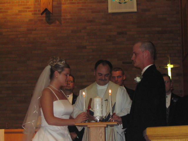 Praying at the candles