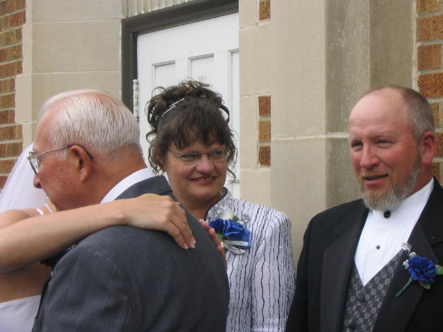 Parents do the receiving line