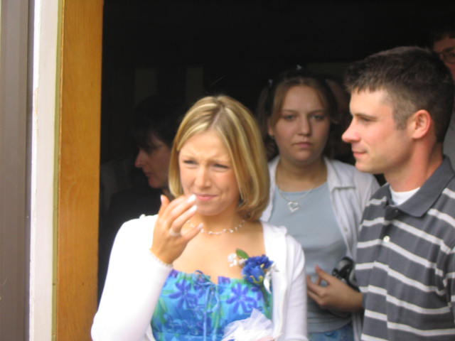 Nathan's sister Kaydi on the receiving line