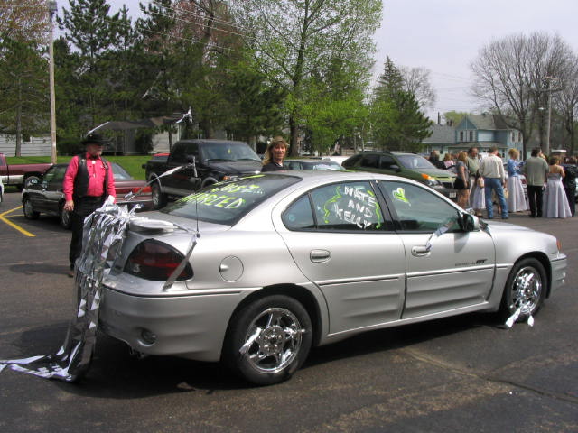 Decorated Wedding Car at Moore's Wedding 2004