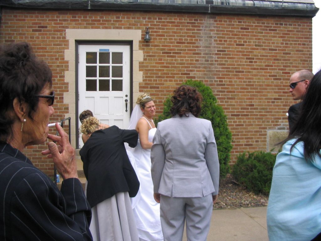 Candid photograph in the parking lot