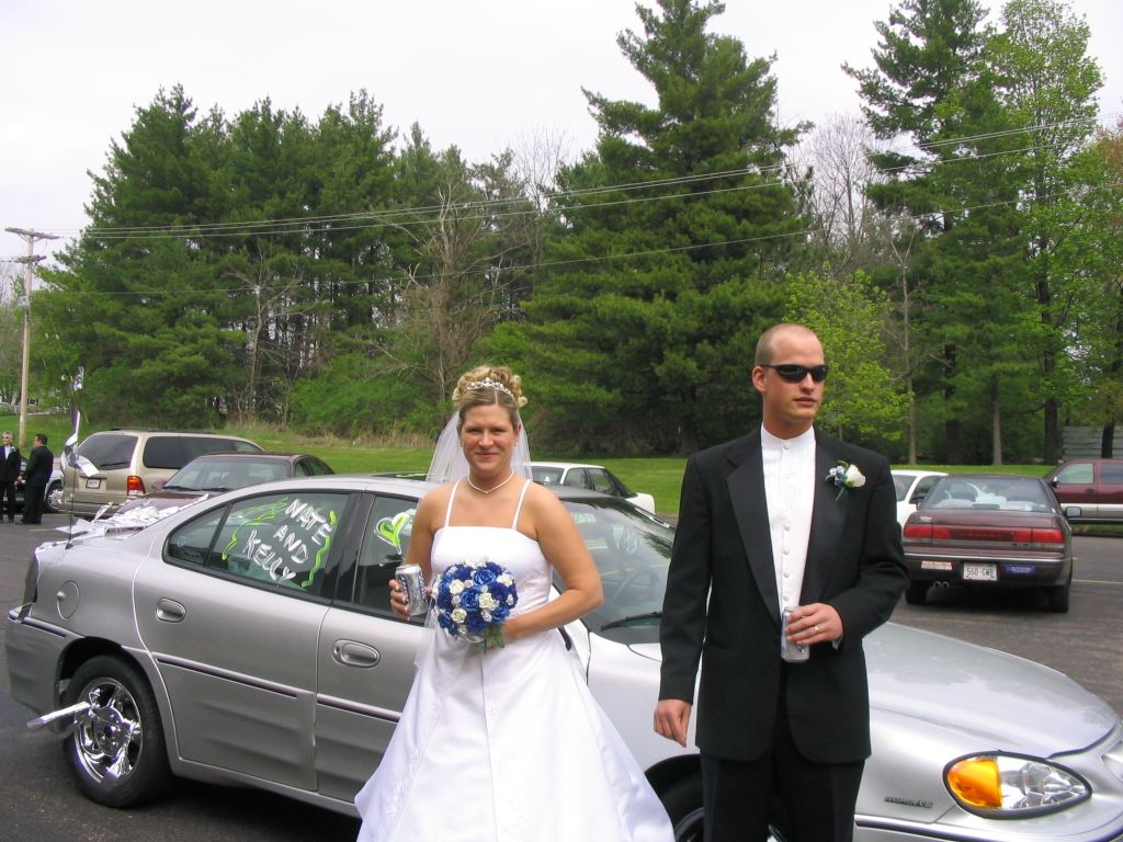 Drinking a beer in the church parking lot