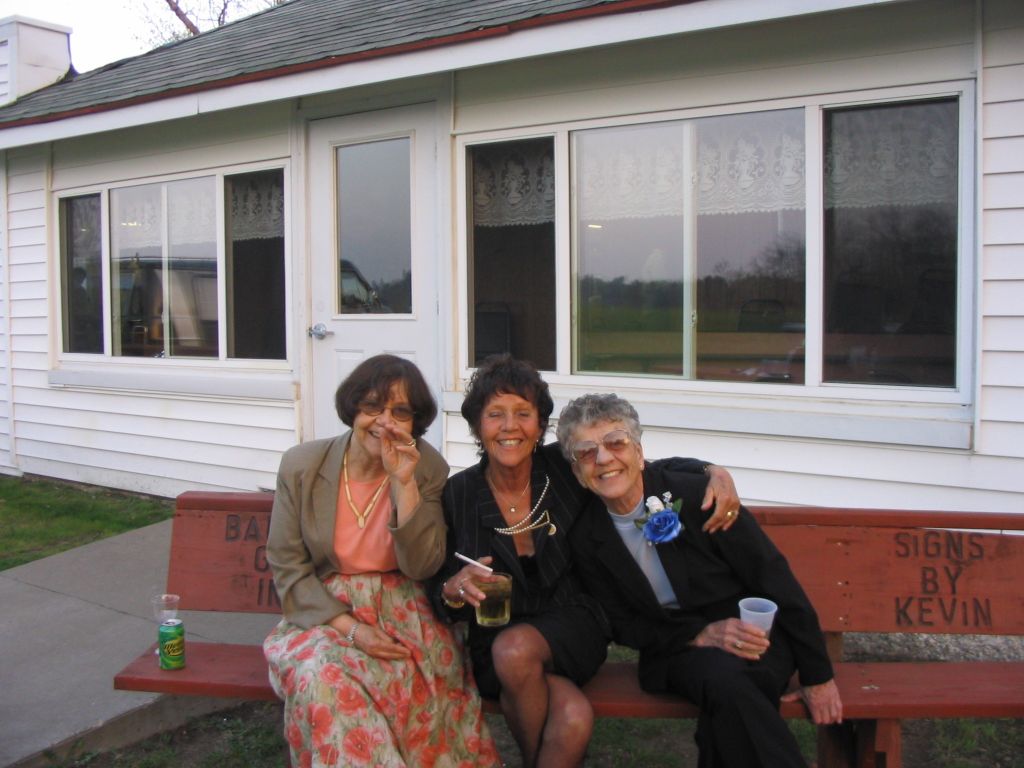 Elvera Jeanette and Emogene mug for the camera