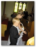 The ring bearer and the flower girl