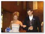Members of the wedding party in the recessional