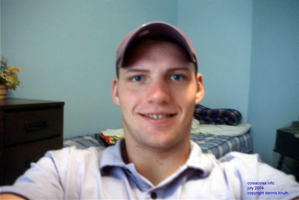 Justin's selfie taken at Grandma Emogene's