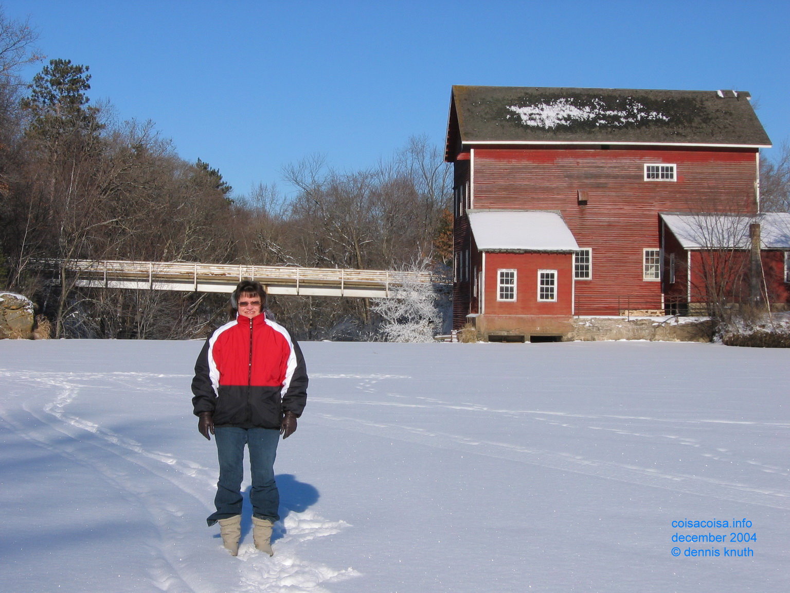 Sherri on ice the day after Christmas